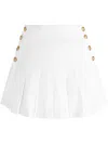 Alice And Olivia Lanna Pleated Mini Skirt In White