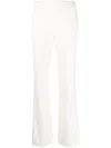 Alice And Olivia Lara Satin-twill Trousers In White