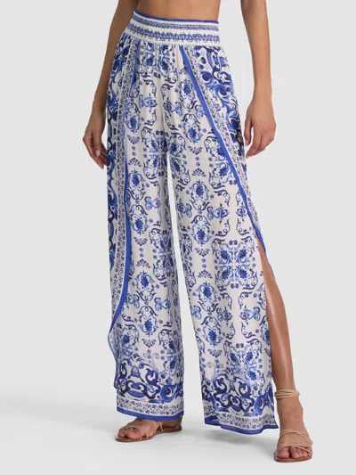 Alice And Olivia Larissa Open Pleat Pant In Multi