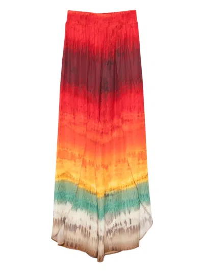 Alice And Olivia Larissa Open Pleat Pants In Multi