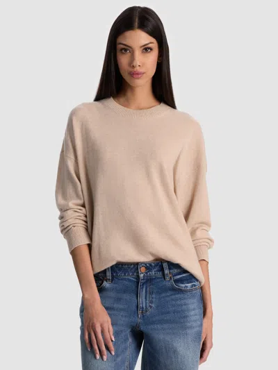 Alice And Olivia Laura Cashmere Pullover In Brown