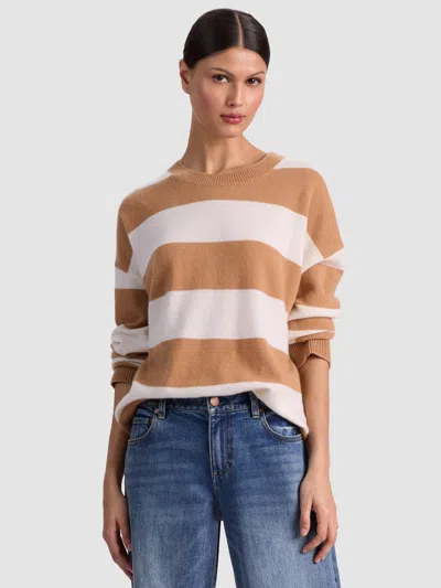 Alice And Olivia Laura Cashmere Pullover In Brown