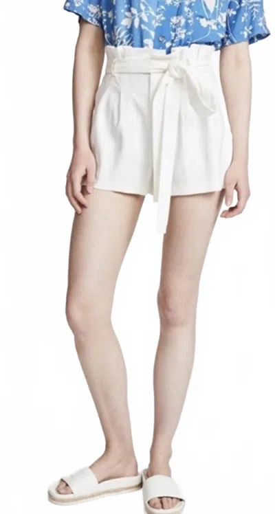 Alice And Olivia Laurine Paper Bag Waist Short In Off White