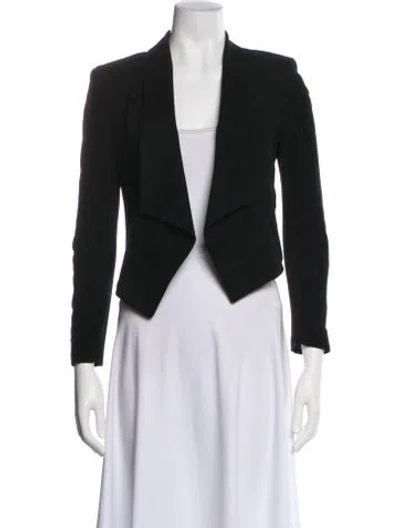 Pre-owned Alice And Olivia Leather Blazer In Black