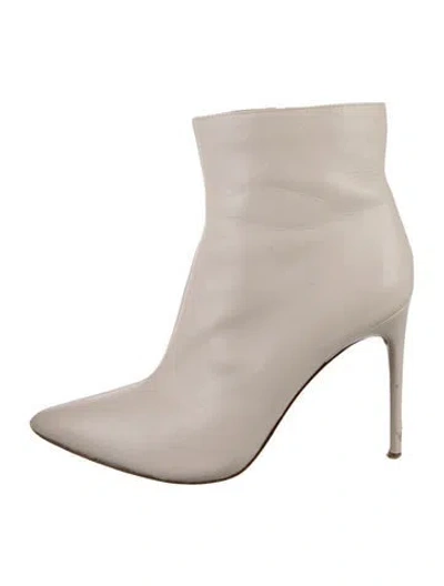 Pre-owned Alice + Olivia Leather Boots In Neutrals