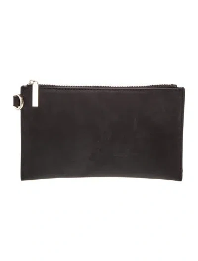 Pre-owned Alice And Olivia Leather Clutch In Black