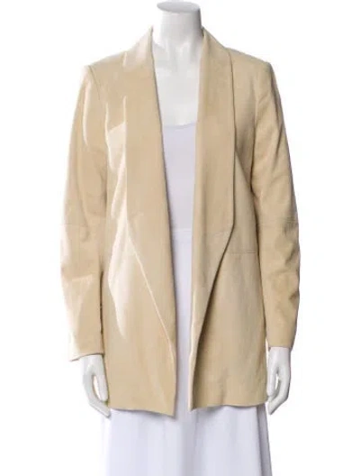 Pre-owned Alice And Olivia Leather Coat W/ Tags In Neutral