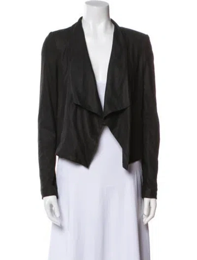 Pre-owned Alice And Olivia Leather Evening Jacket In Black