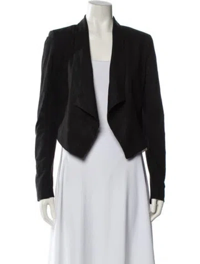 Pre-owned Alice And Olivia Leather Evening Jacket In Black