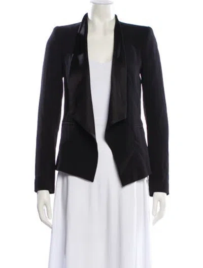 Pre-owned Alice And Olivia Leather Evening Jacket In Black