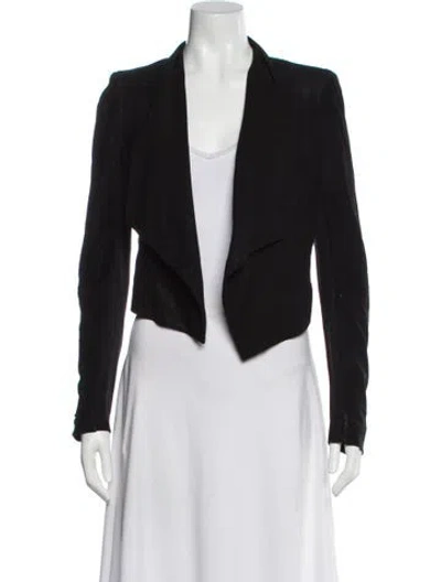Pre-owned Alice And Olivia Leather Evening Jacket In Black