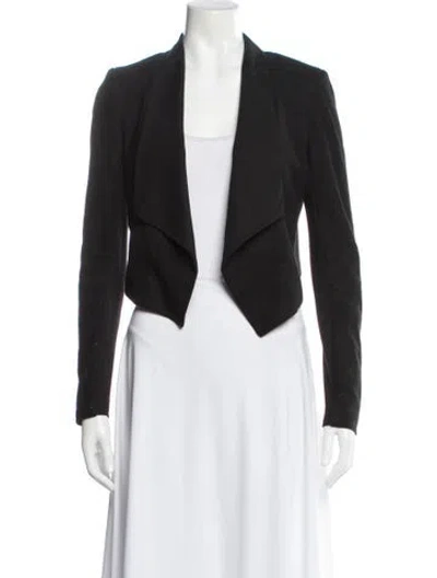 Pre-owned Alice And Olivia Leather Evening Jacket In Black