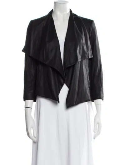 Pre-owned Alice And Olivia Leather Jacket In Black