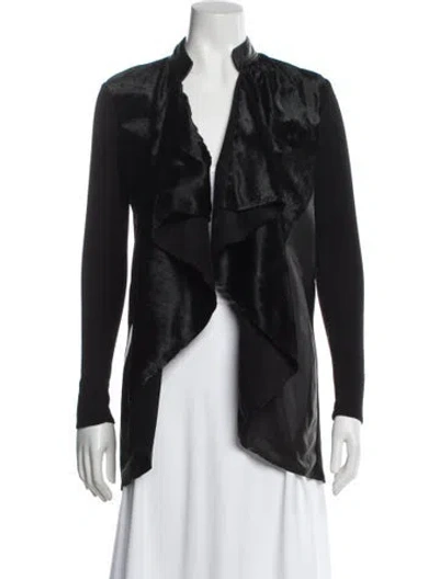 Pre-owned Alice And Olivia Leather Jacket In Black