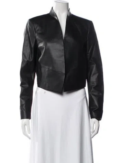 Pre-owned Alice And Olivia Leather Jacket In Black