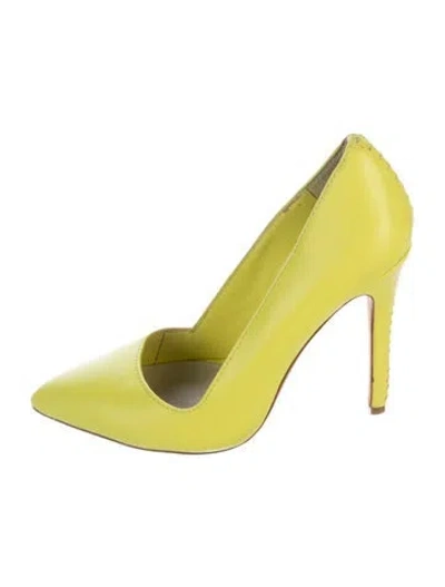 Pre-owned Alice And Olivia Leather Pumps In Yellow