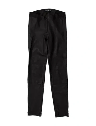 Pre-owned Alice And Olivia Leather Skinny Leg Pants In Blue