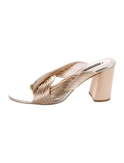 Pre-owned Alice And Olivia Leather Slides