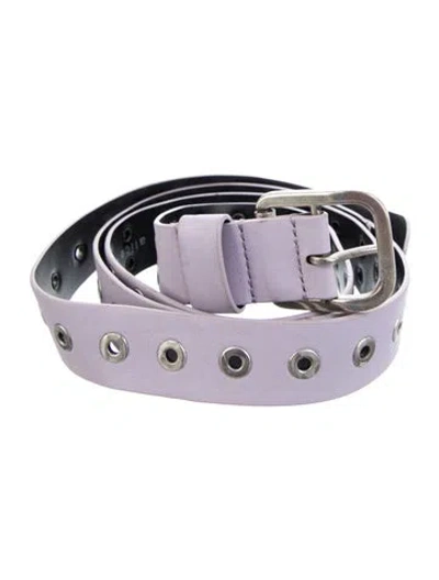 Pre-owned Alice And Olivia Leather Studded Accents Belt In Purple