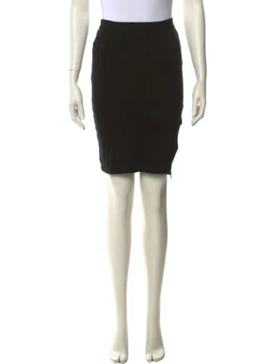 Pre-owned Alice And Olivia Leather Trim Embellishment Knee-length Skirt