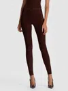 Alice And Olivia Lennox Suede Legging In Brown