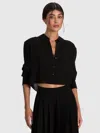 Alice And Olivia Leon Button Down In Black