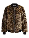 Alice And Olivia Becky Reversible Faux Fur Bomber Jacket In Brown