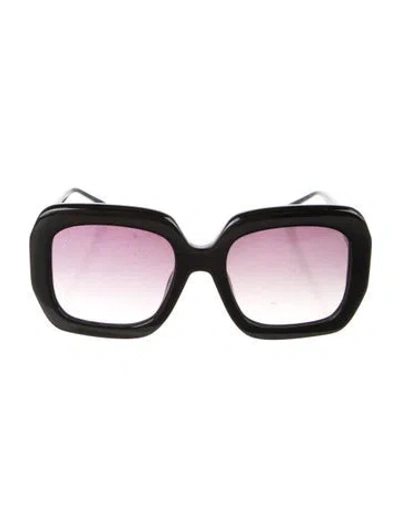 Pre-owned Alice And Olivia Lexington Oversize Sunglasses In Black