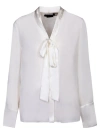 ALICE AND OLIVIA LIGHTWEIGHT FABRIC BLOUSE WITH BOW TIE