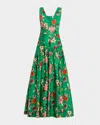 Alice And Olivia Lila Halter Structured Maxi Dress