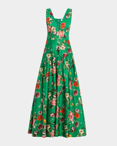 Alice And Olivia Lila Halter Structured Maxi Dress