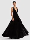 Alice And Olivia Lila Structured Maxi Dress In Black