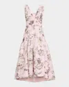 Alice And Olivia Lila Halter Structured Midi Dress