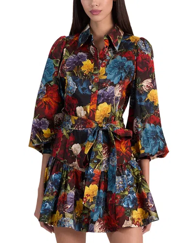 Alice And Olivia Lily Drop Waist Slim Dress In Multi