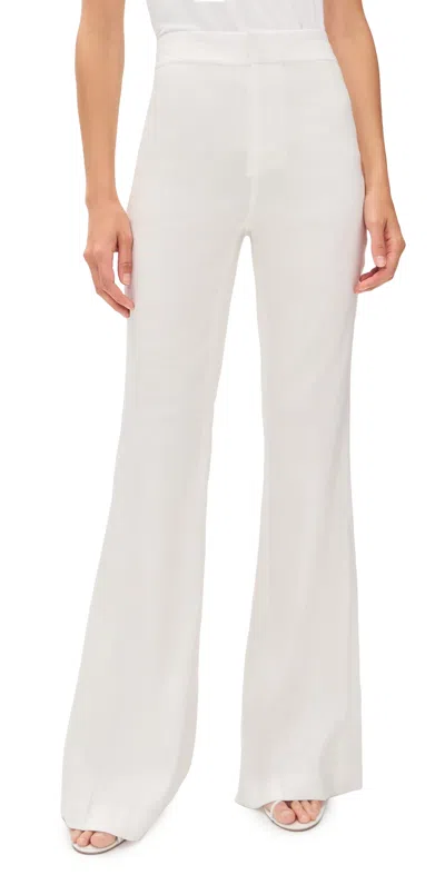 Alice And Olivia Linden Bootcut Trousers Off White