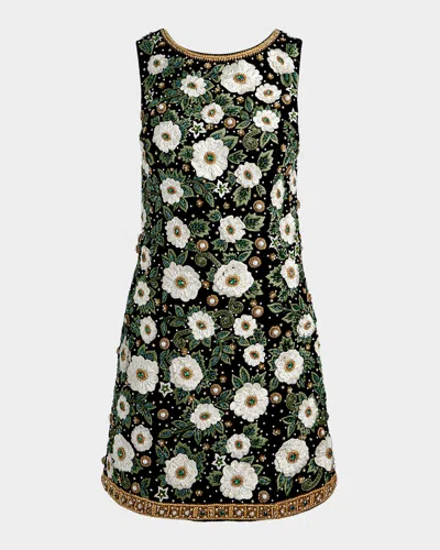 ALICE AND OLIVIA LINDSEY EMBELLISHED MINI GOWN
