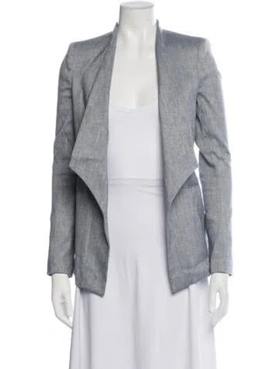 Pre-owned Alice And Olivia Linen Blazer In Blue