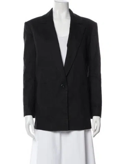 Pre-owned Alice And Olivia Linen Blazer In Gray