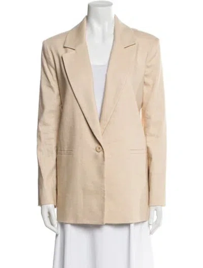 Pre-owned Alice And Olivia Linen Blazer In Neutral