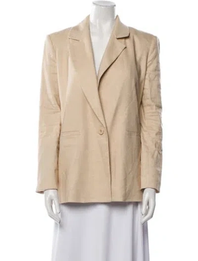 Pre-owned Alice And Olivia Linen Blazer In Neutral