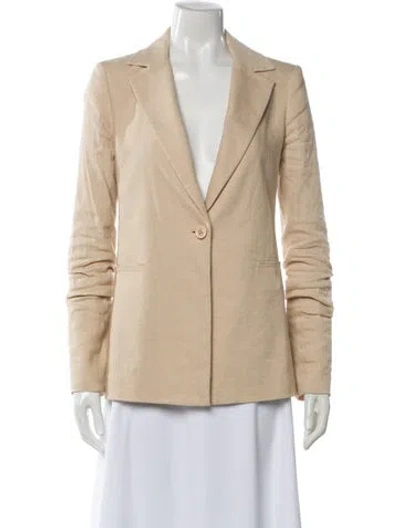 Pre-owned Alice And Olivia Linen Blazer In Neutral