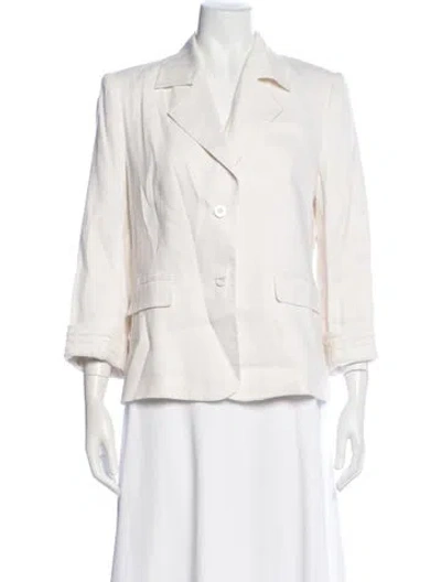 Pre-owned Alice And Olivia Linen Blazer In Neutral