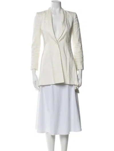 Pre-owned Alice And Olivia Linen Blazer In Neutral
