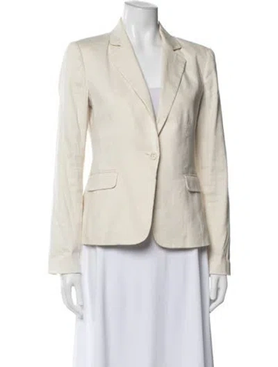 Pre-owned Alice And Olivia Linen Blazer In Neutral