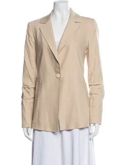 Pre-owned Alice And Olivia Linen Blazer In Neutral