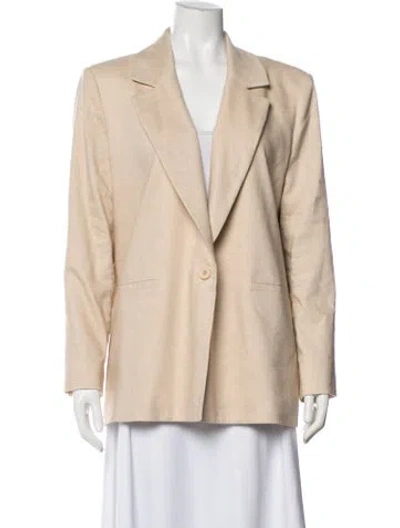 Pre-owned Alice And Olivia Linen Blazer In Neutrals