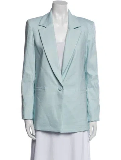Pre-owned Alice And Olivia Linen Blazer W/ Tags In Blue