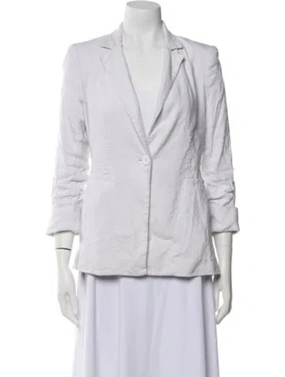 Pre-owned Alice And Olivia Linen Blazer In White