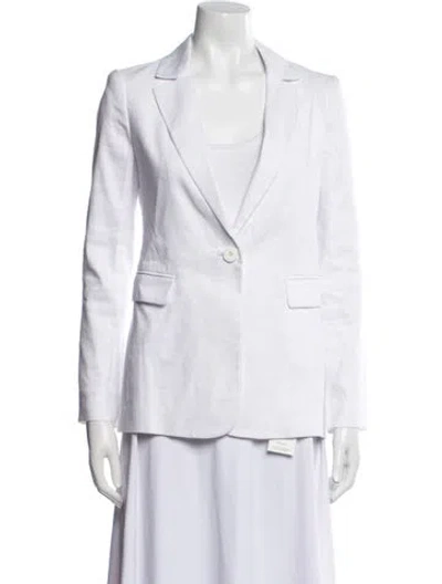 Pre-owned Alice And Olivia Linen Blazer In White