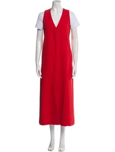 Pre-owned Alice And Olivia Linen Coat In Red